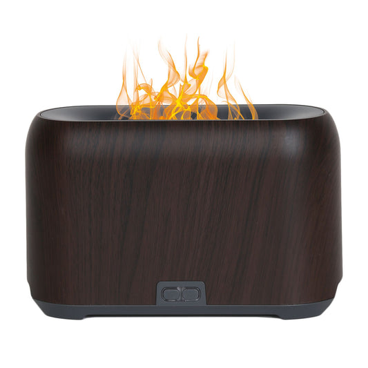 Flame Effect Aroma Diffuser - Dark Wood