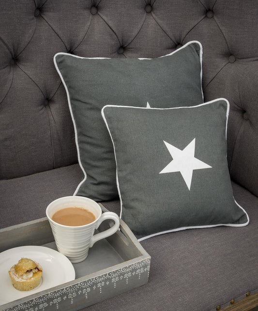 Small Grey Star Cushion