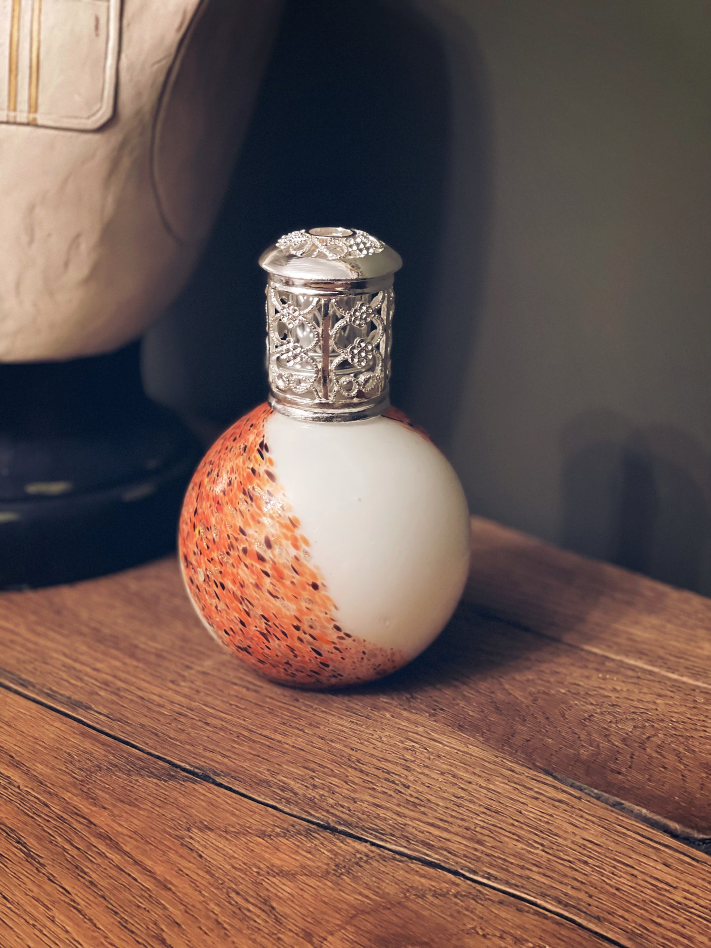 Burnt Orange Swirl Fragrance Lamp