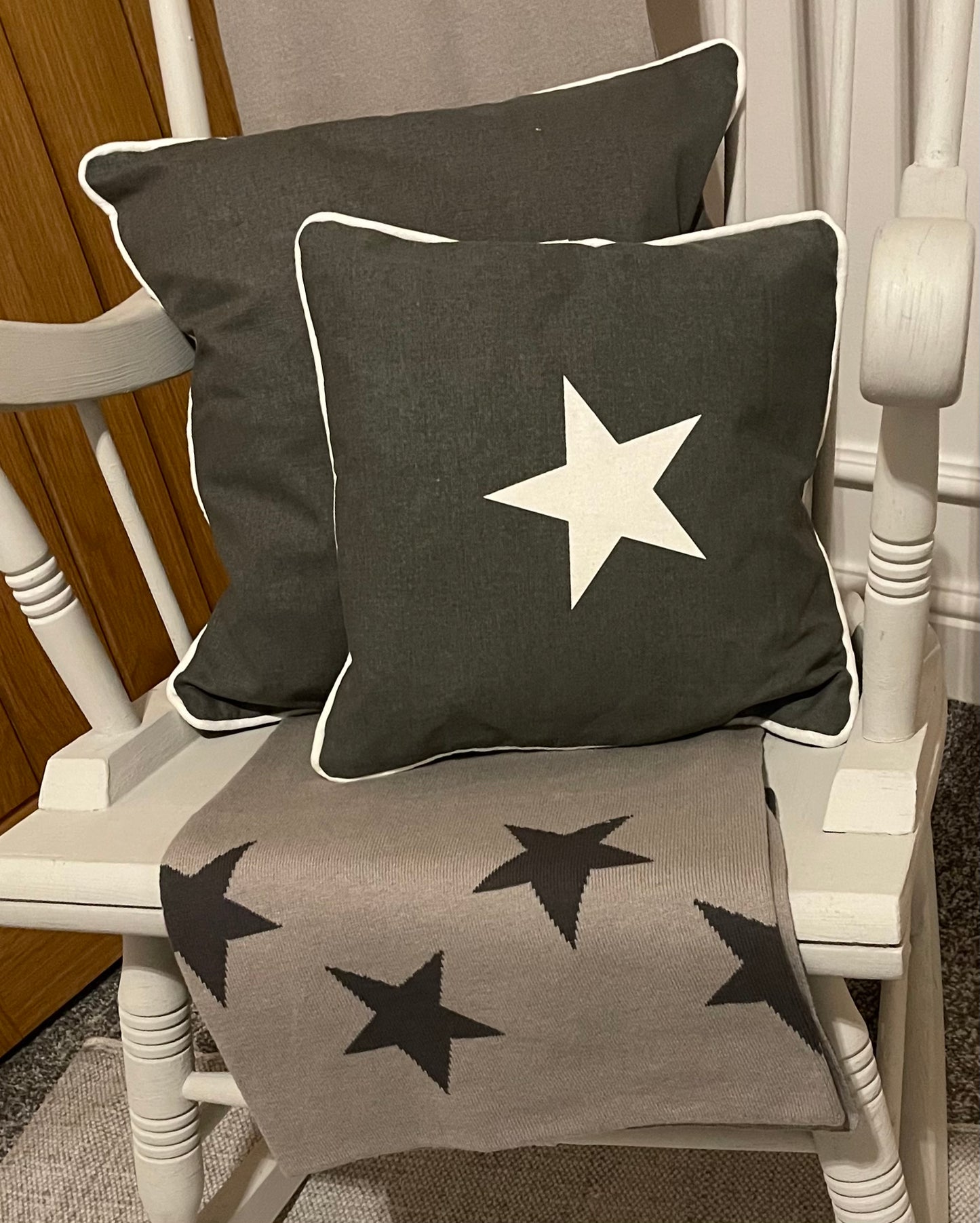 Small Grey Star Cushion
