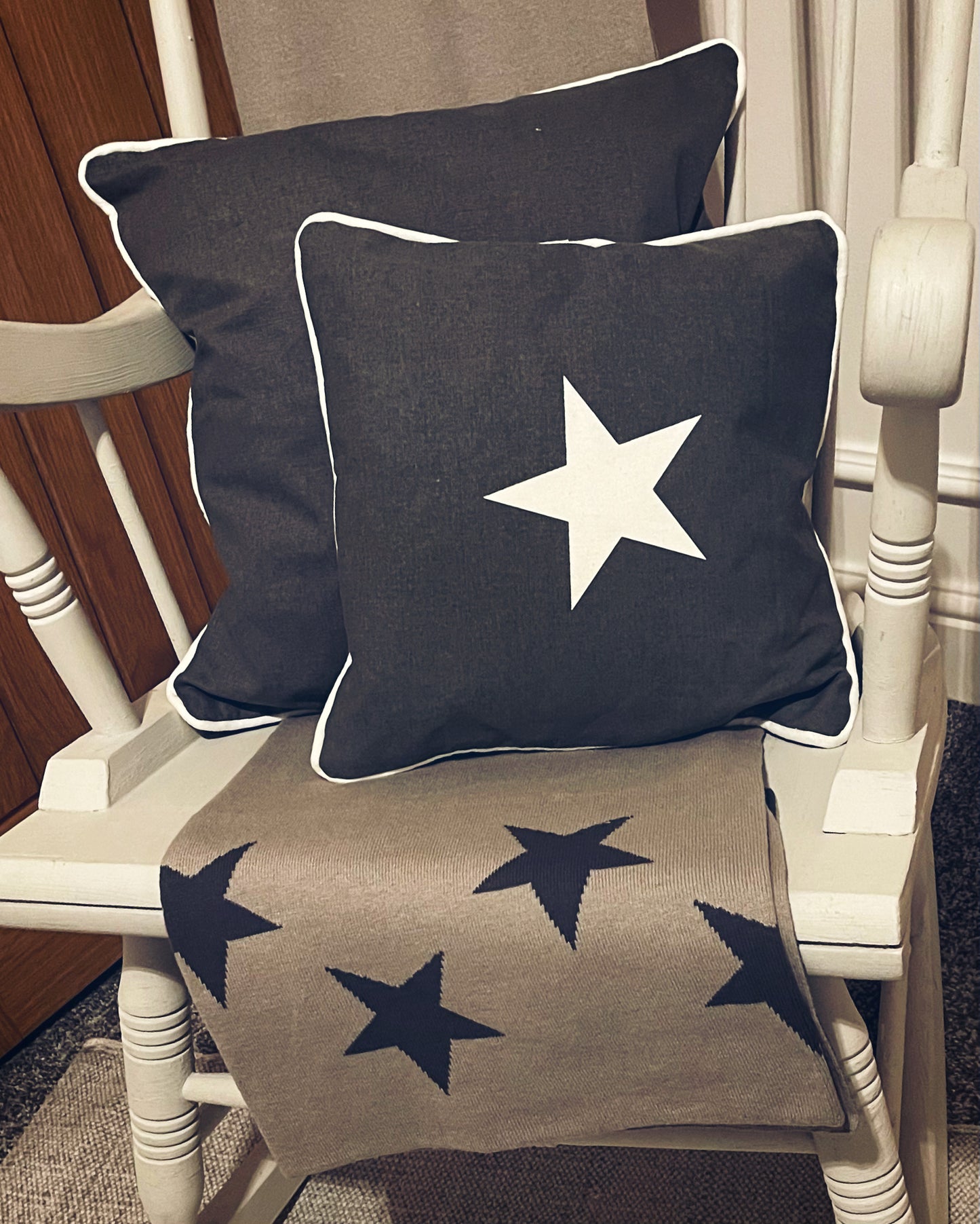 Grey Star Cushion